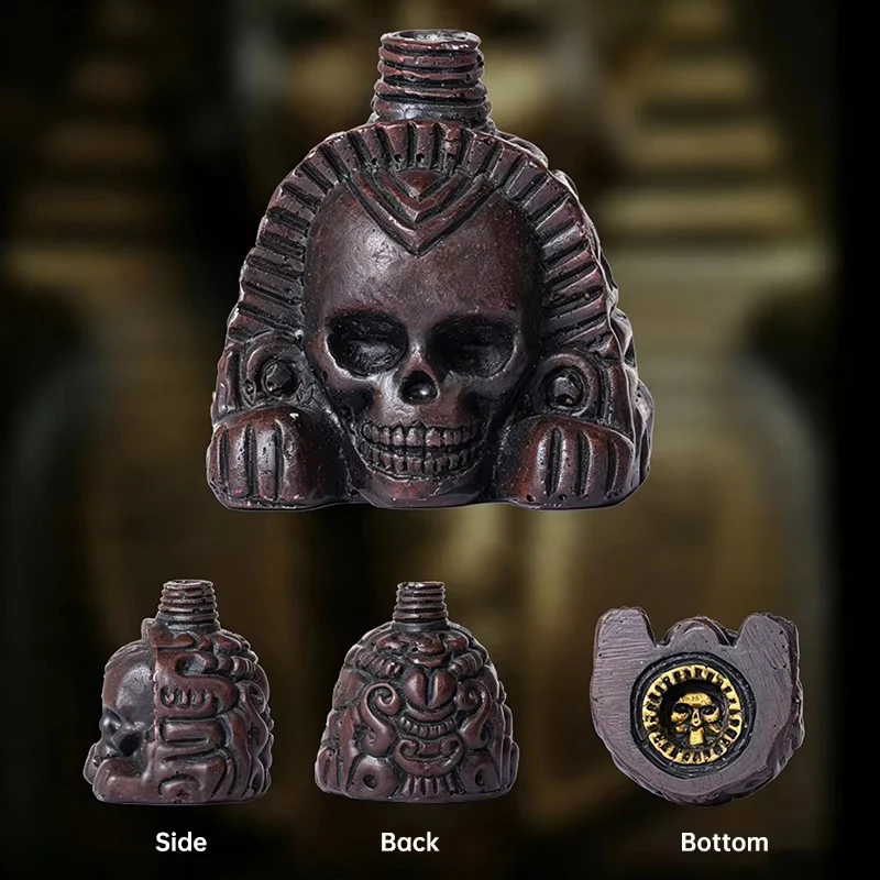 Screaming Aztec Death Whistle Authentic Human Sounding Screams Noise Maker Skull Design Aztec War Whistle Halloween Decors