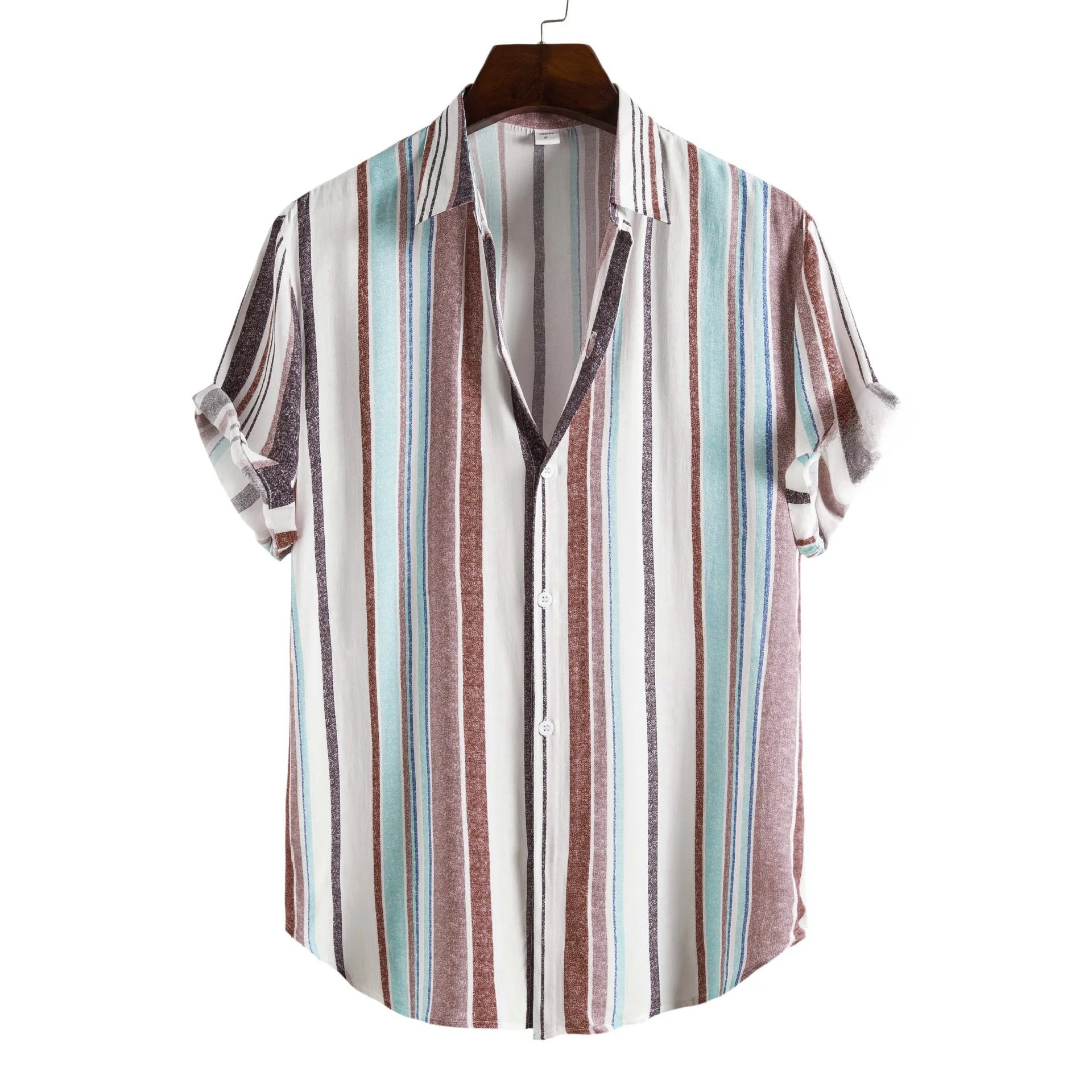 

Мужская повседневная полосатая ort Sve irt Csas Para Hombre Loose Fit Regular Thin Four Seasons Universal Summer Collection