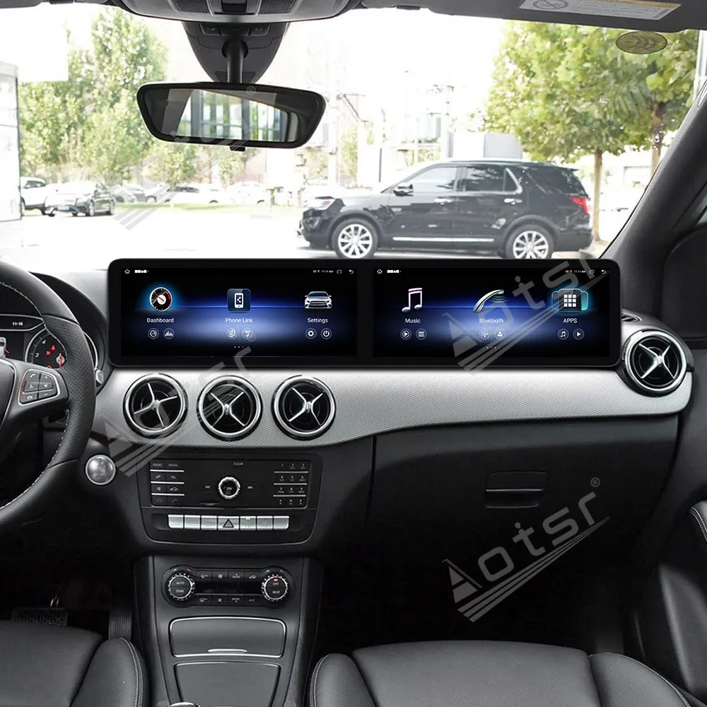 For Mercedes-Benz B-Class 2014-2019 Dual 12.3 Inch Upgraded HD Smart Dual-Screen Car Radio Android 13 Wireless Carplay Car Media