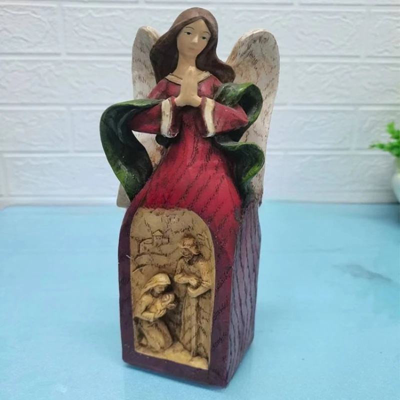 

Nordic religious angel resin ornaments making old crafts living room bedroom office church decoration ornaments desk decoration