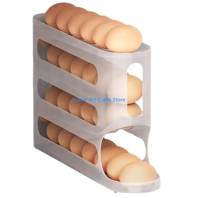 Y3NA Modern Fridge Organizers Slide Out Eggs Tray Visible Contents For Busy Families