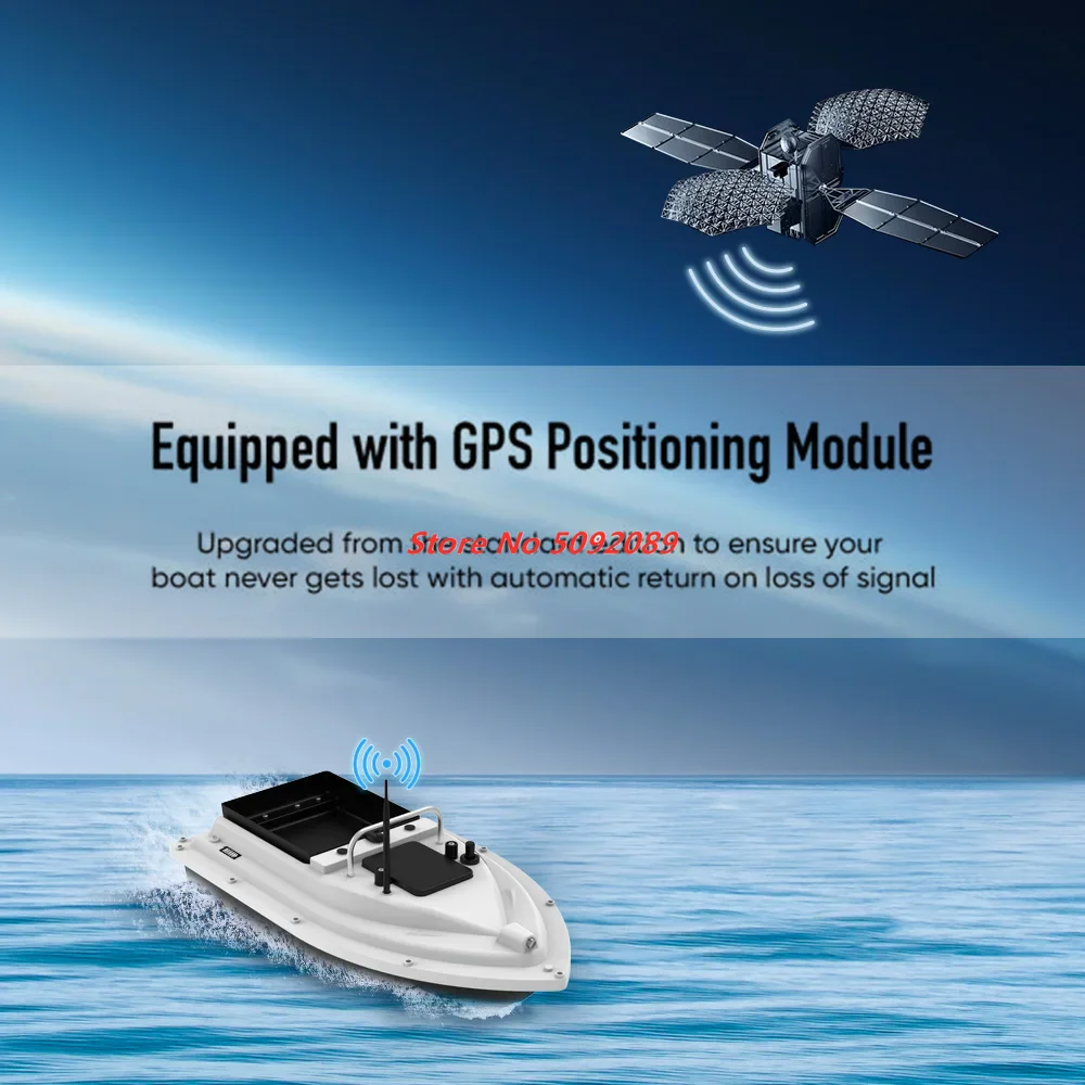 Smart GPS Fishing Bait Boat GPS Auto Return RC Nesting Boat 500M Distance RC Bait Boat GPS Nesting Boat Fishing Feeder Boat Toy