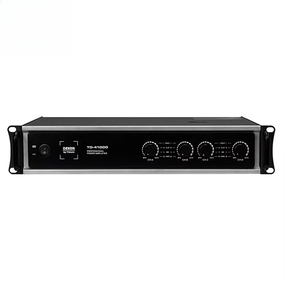 TD-41000 4-Channel 1000W Professional Amp Class D High Efficiency 92% Multiple Protection Power Amplifier for KTV/Concert