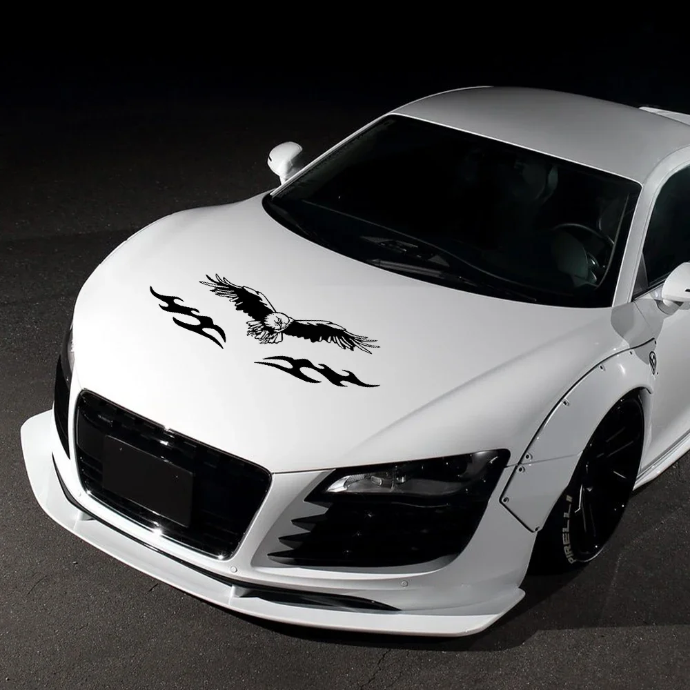 

Car Eagle Hood Bonnet Sticker Cover Auto Body Side Decor Decal Auto Tuning Accessories Universal Hawk Graphics Vinyl Decoration
