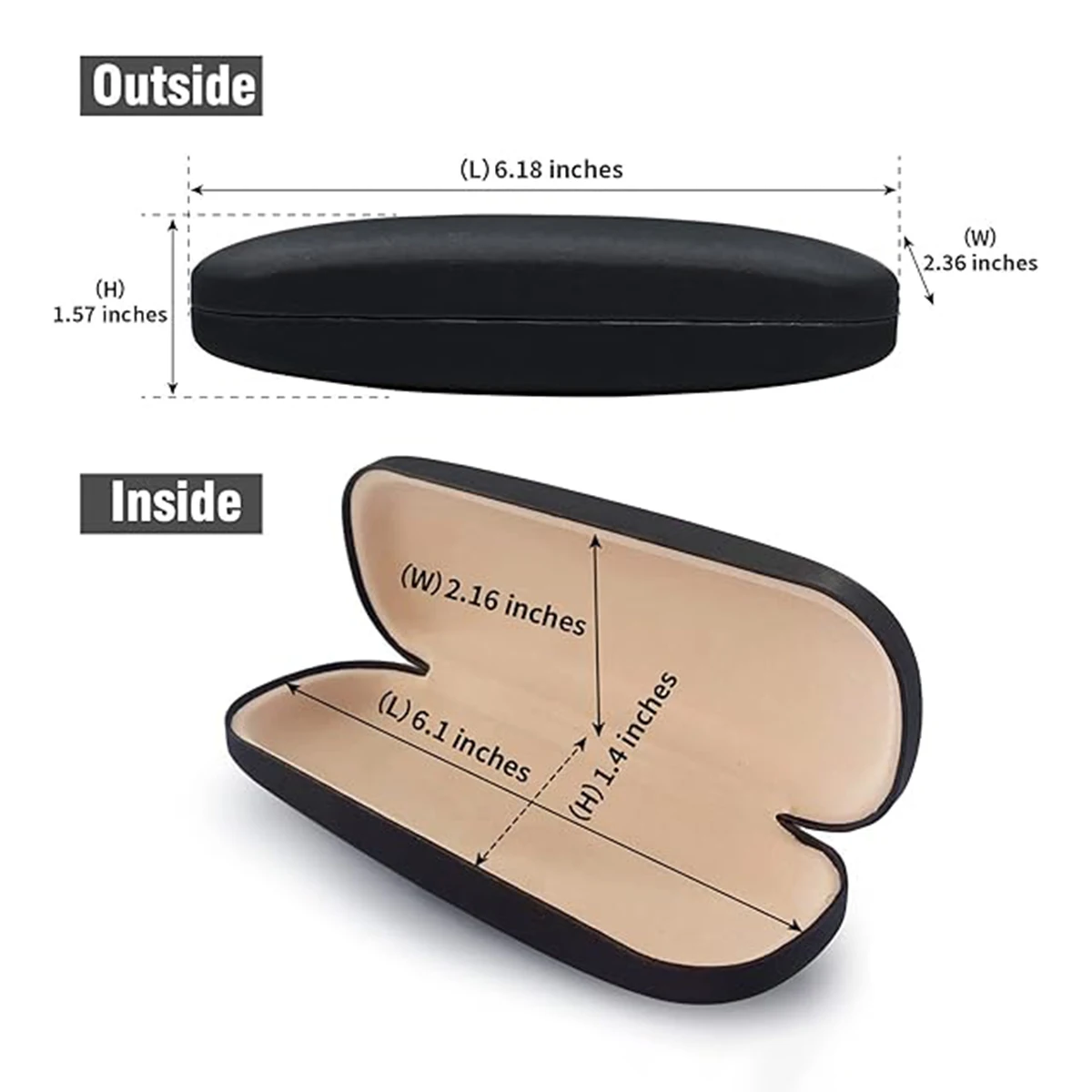 XIANGYU Glasses Case Hard Shell - PU Leather Eyeglass Case Eyeglasses Case for Sunglasses Eye Glasses Case image 4