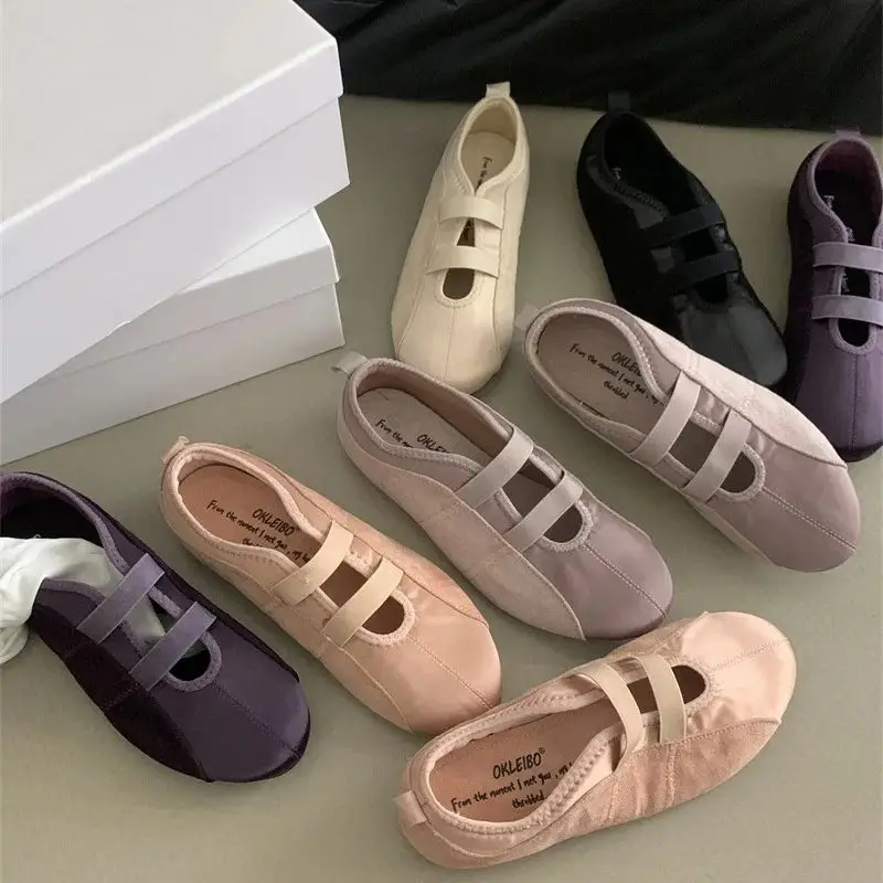 IPPEUM Ballet Flats Sneakers scarpe donna punta tonda Casual Silps Flat 2024 New Fashion ballerine Zapatos Mujer