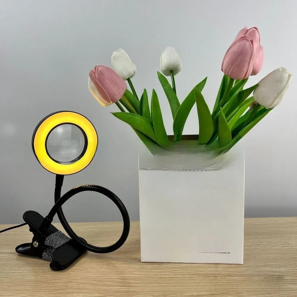 5X التكبير LED مصباح عدسة مكبرة مستويات قابلة للتعديل مرنة العدسة المكبر مصباح الطاولة حماية العين 3-color الضوء #5