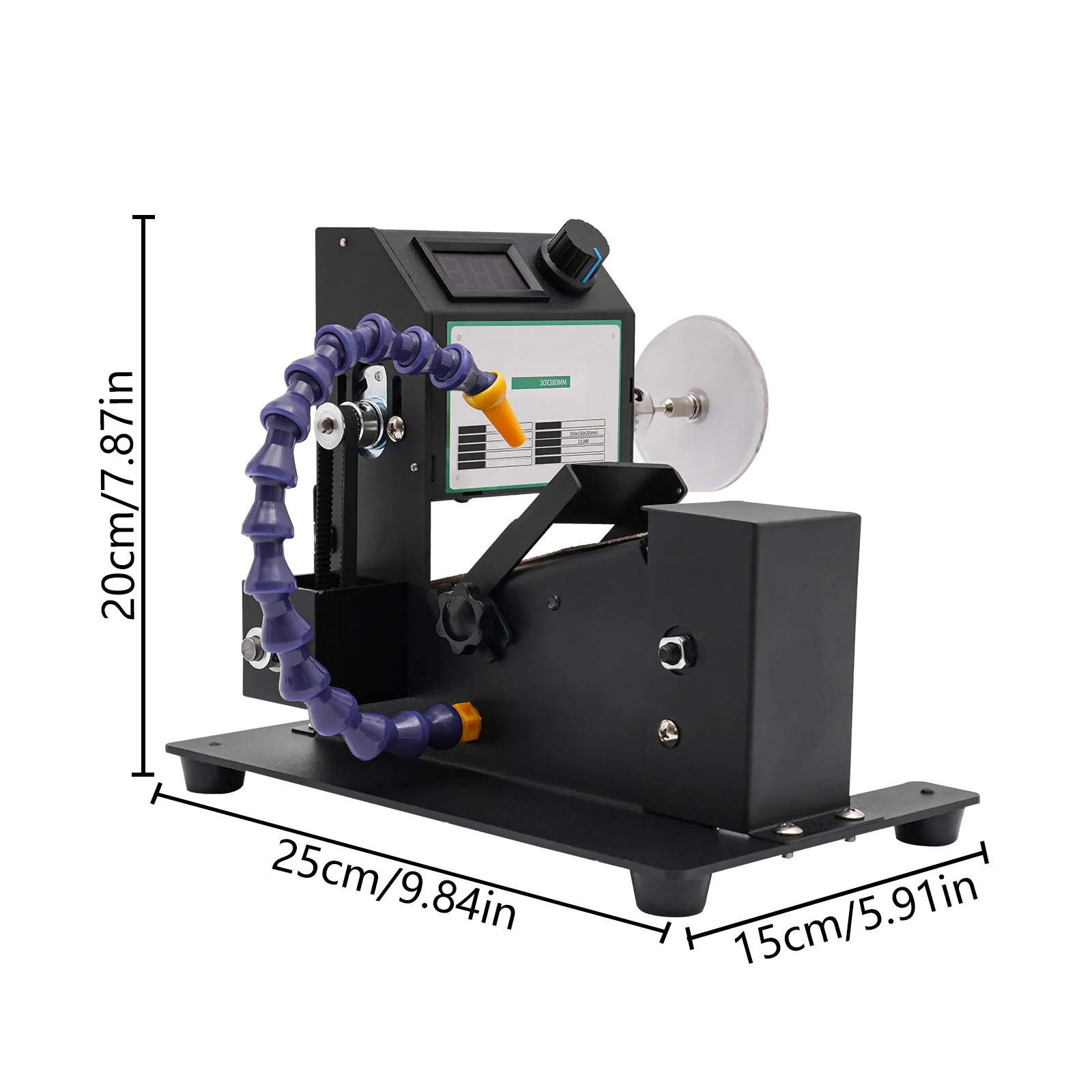 200W Desktop Mini Belt Sander 0-8500RPM Grinder Blade Sharpener Table DIY Polishing Sander Tool