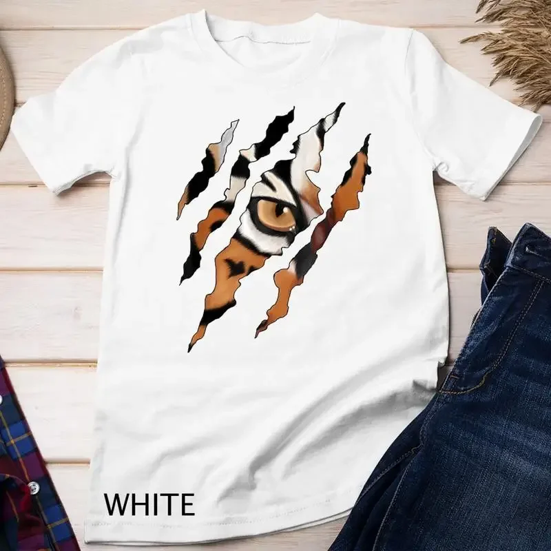 T-shirt Fearless Tiger Cat Eye Claw Silhouette pour les amoureux des tigres
