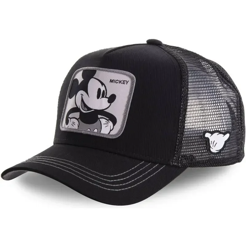 Disney Anime Cartoon Snapback Mickey Snapback Cotton Baseball Caps Mesh Cap Men Women Leisure Hip Hop Trucker Fashion Gifts