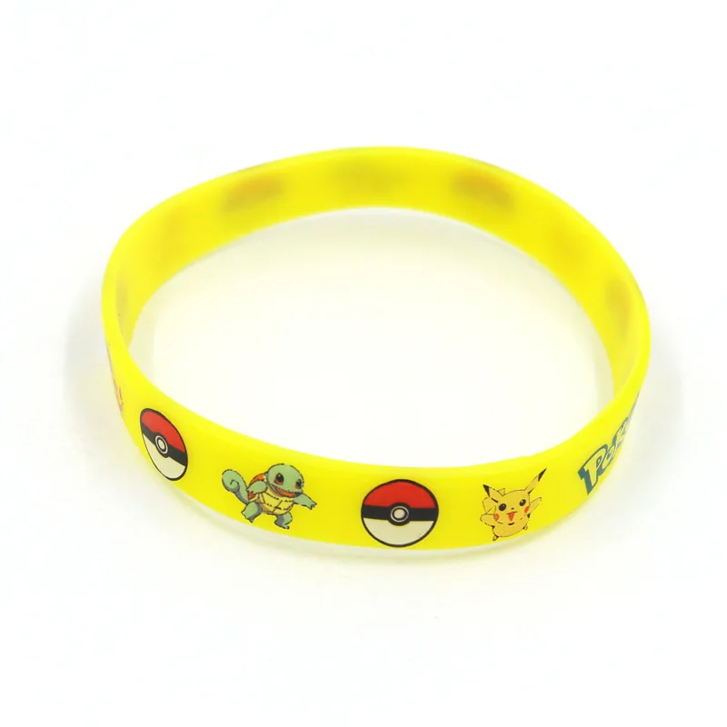 6 stücke Pokemon Armband Anime Tasche Pikachu Nachtleuchtende Cartoon Silikon Armband Armbänder Kawaii Cosplay Accessoires Geschenk – Detail 10