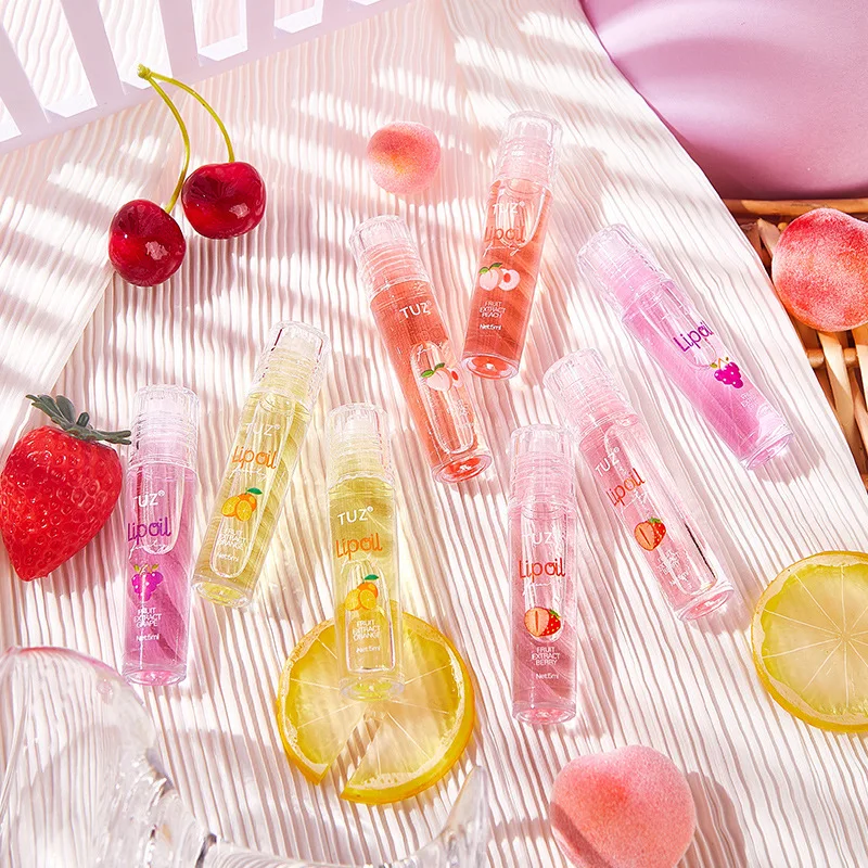 Transparent Crystal Jelly Lipgloss Shiny Clear Mirror Moisturizing Lip Balm Glitter Liquid Lipstick Lip Oil Fruit Taste Lip Tint