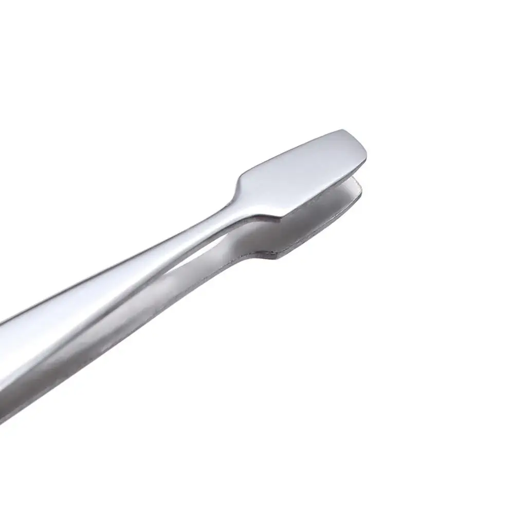 Stainless Steel Flat Mouth Eyelashes Tweezers Professional Straight/Elbow Eyebrow Pliers Beauty False Eyelash Aids