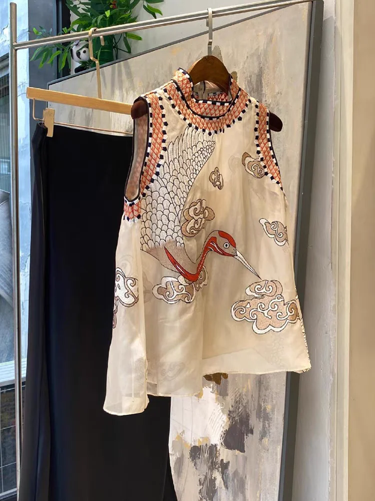 

New Chinese Style Loose Grace Sleeveless Shirt Top