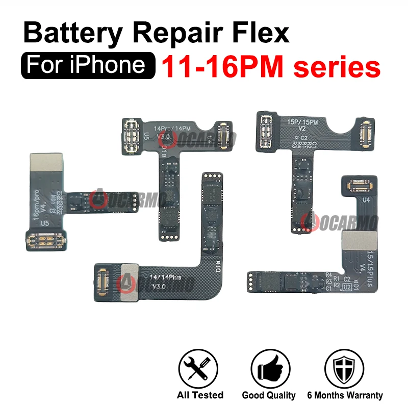 

Для iPhone 16 15 Plus 14 13 12 Mini 11 15Pro Max Инструмент для ремонта кабеля для здоровья батареи Соединение Гибкий кабель Ремонт Запасная часть