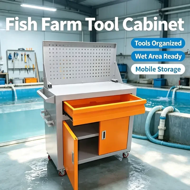Hot Selling Steel Tool Cabinet Orange Gray Mobile Storage Unit for Garage Repair Workshop Workbench Furniture