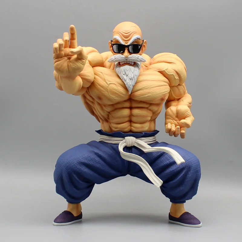 

24cm Anime Dragon Ball Figures Master Roshi Muscle Anime Figures Pvc Collection Action Statue Model Gk Toys Birthday Gifts