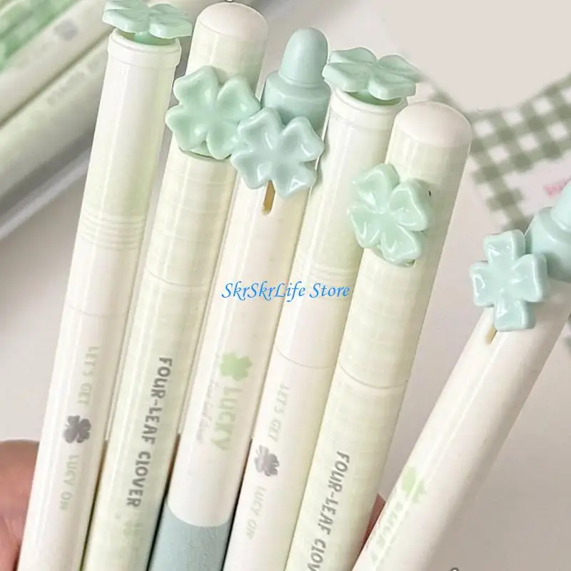 

E65E, 4 шт., гелевая ручка с кнопкой, наконечник 0,5 мм, устойчивый к выцветанию чернил, гладкое письмо, многоцелевой