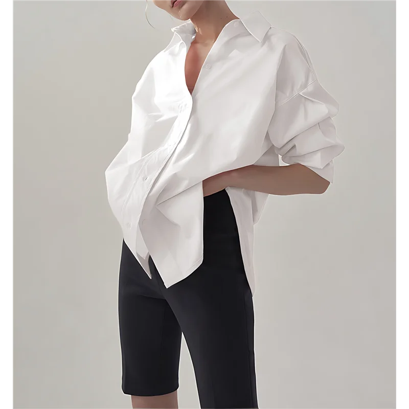 ABRT-Camisas informales para mujer, camisa de manga larga con botones, moda deportiva