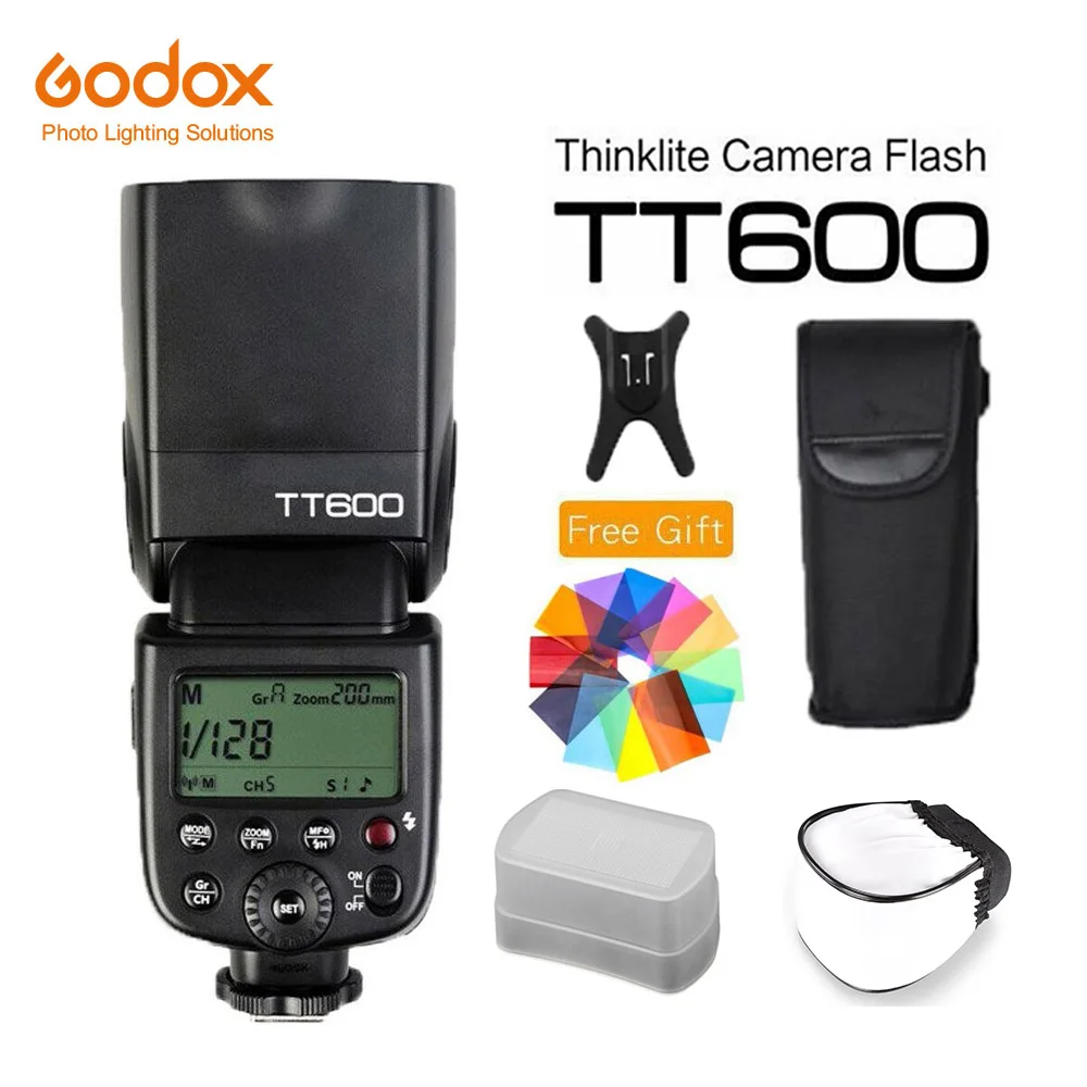 

Беспроводная вспышка Godox TT600 TT600S 2,4G GN60 Master/Slave для камеры Canon Nikon Sony Pentax Olympus Fuji Panasonic