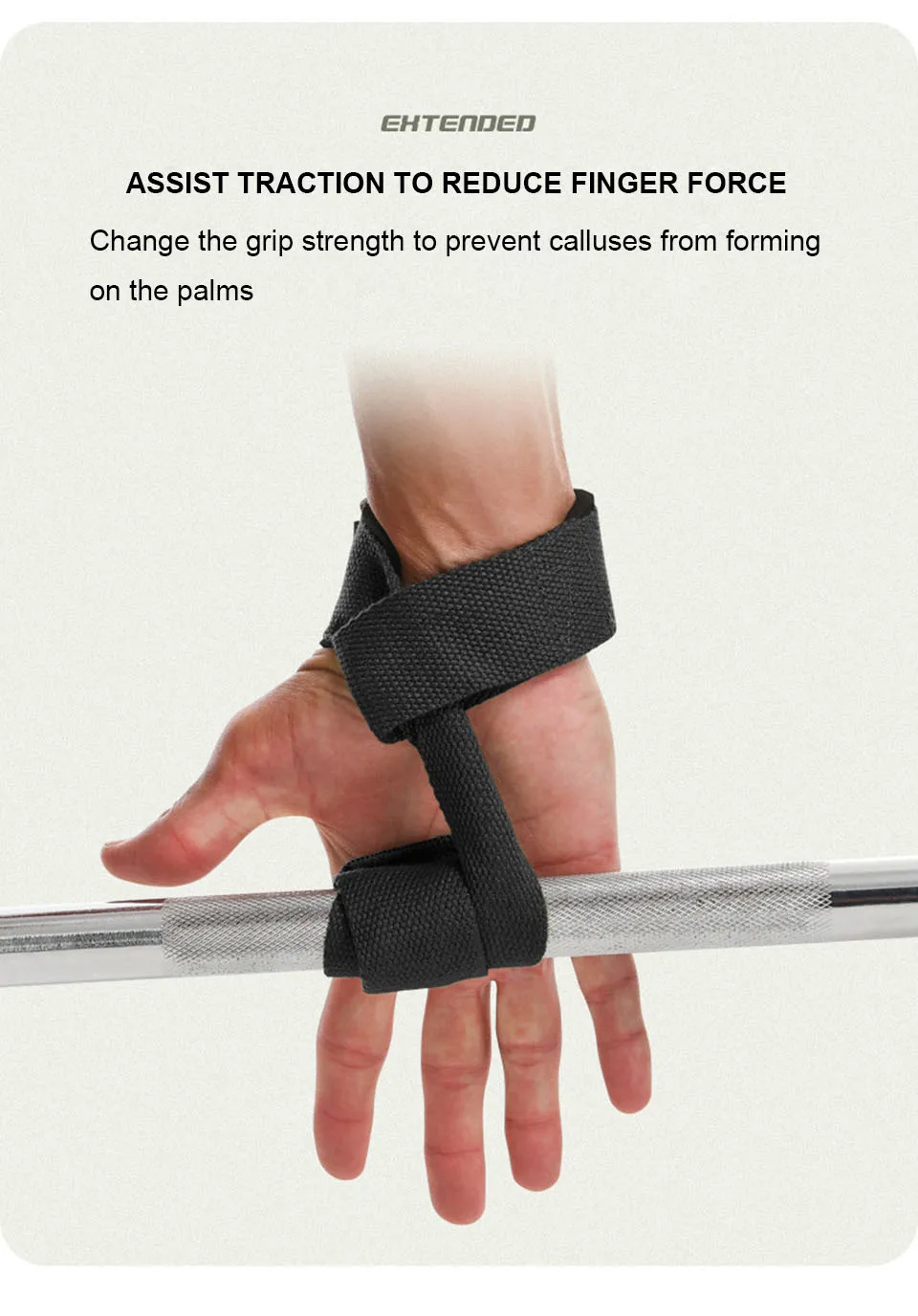 AOLIKES 1 Paar Gewichthebergurte, rutschfeste Silikon-Hebe-Handgelenkschlaufen, Kraft, Kreuzheben, Crossfit-Handgriffe, Handgelenkstütze – Detail 7