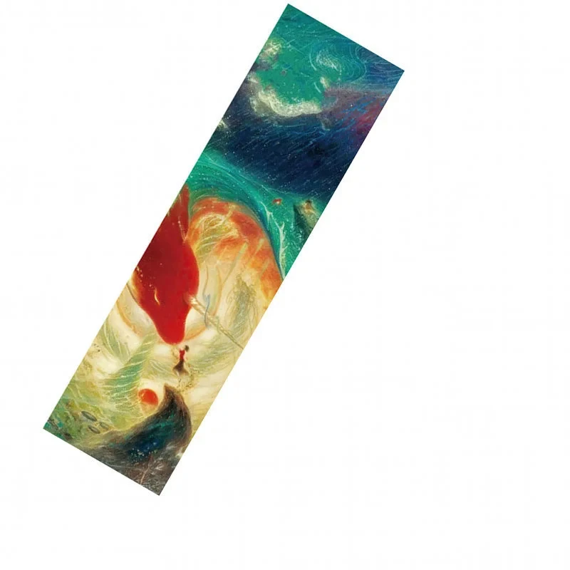 Cinta de agarre de monopatín con estampado de calavera marina de estilo japonés, Cinta de agarre antideslizante para monopatín Longboard, pegatina