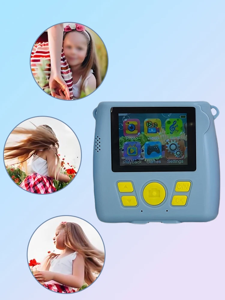 1pc Portable Toy Instant Print 2.4 Inch Screen Digital Camera for Kids, Kids Camera Instant Print, Christmas Birthday Gifts