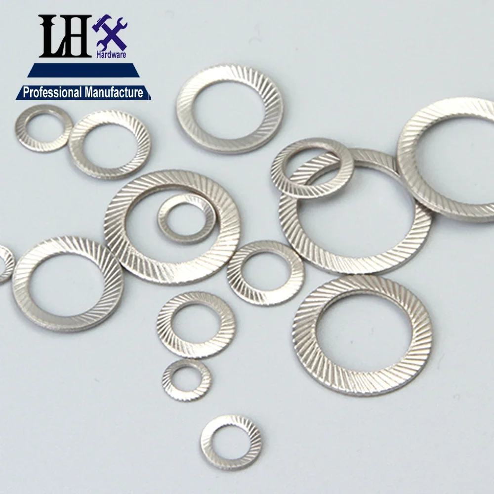 Double-sided Tooth Lock Washer Knurled Washer 304 Stainless Steel Anti-loose Non-slip M3 M4 M5 M6-M20 YP271 c