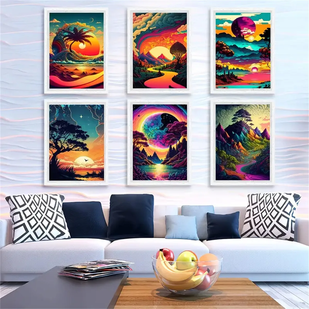 5D Diamond Painting Fantasy Landscape Pattern DIY Full Diamond Decorative Painting Round Diamond Manufacturer Direct Sales