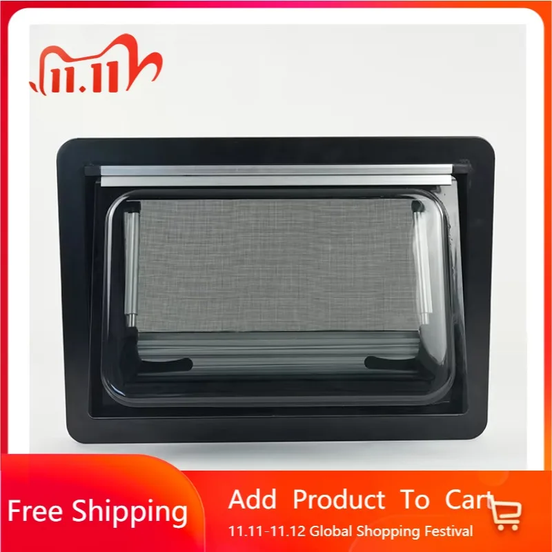 STLF الأبيض ABS الإطار الداخلي RV نافذة متنقل الزاوية اليمنى 500x450 مللي متر سبائك الألومنيوم نافذة القافلة #1