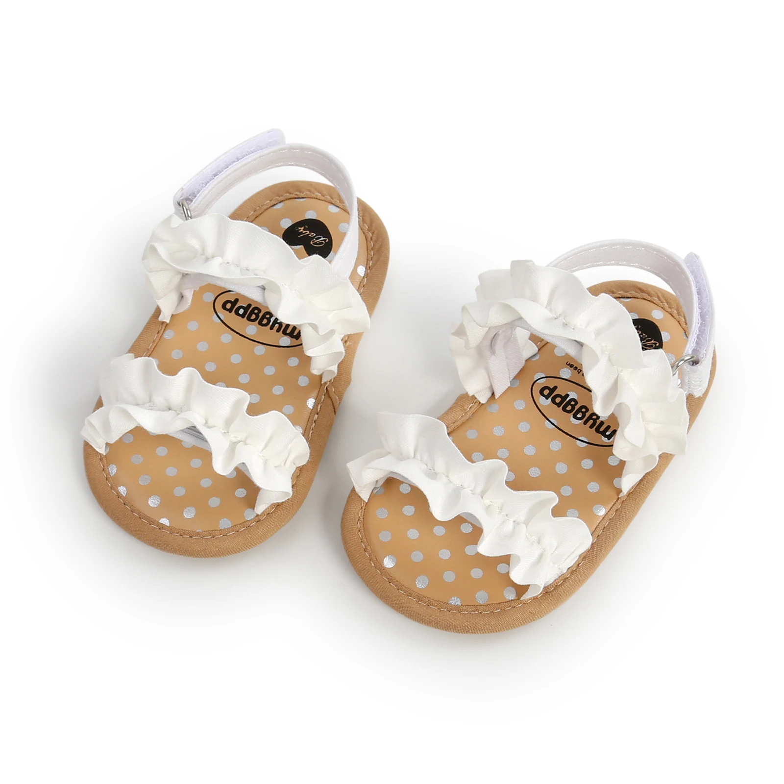 Scarpe da neonata per neonati sandali per bambini sandali con suola in gomma morbida Premium antiscivolo Summer Flower Lace culla First Walker Shoes