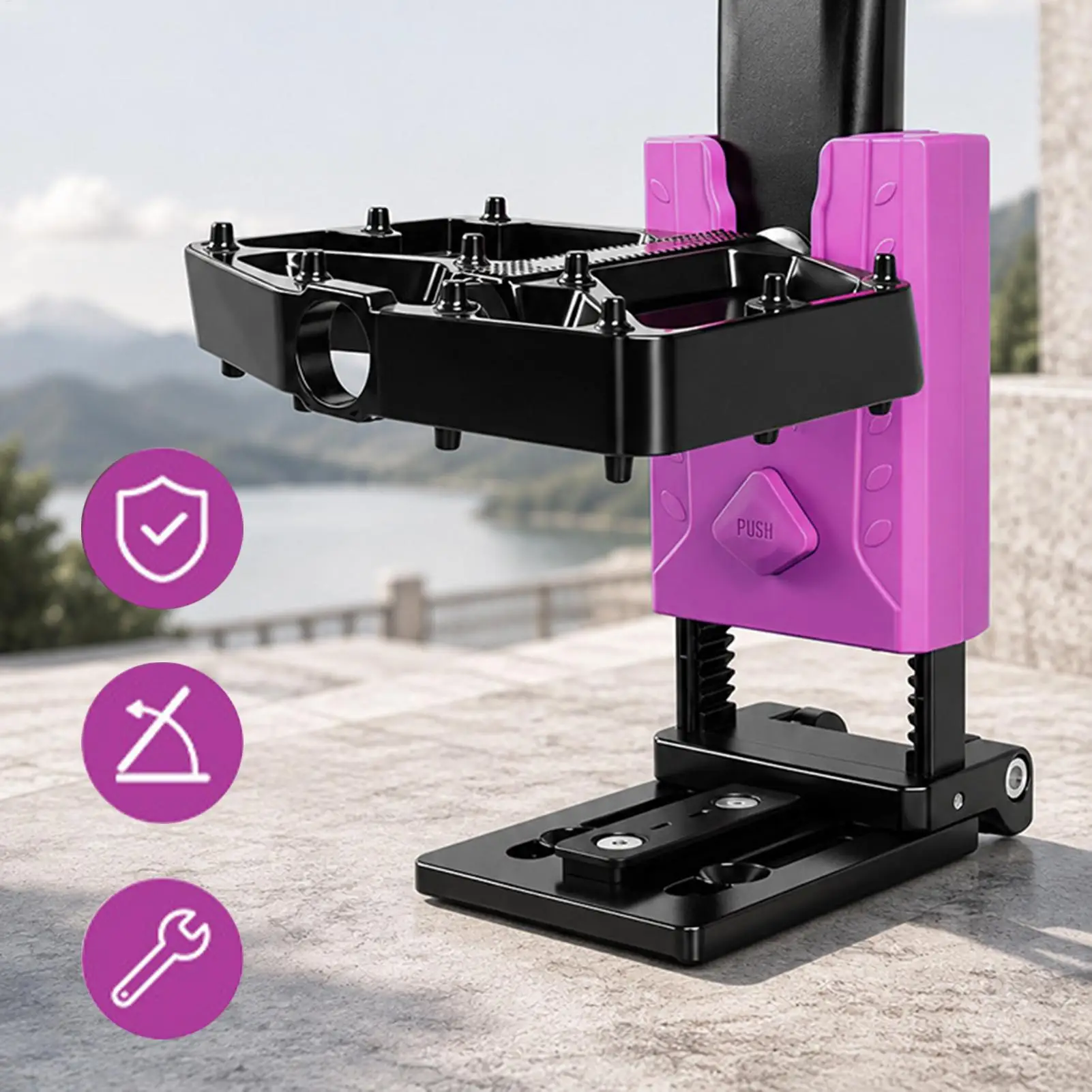 Portable Bike Stand Bicycle Foldable Parking Storage Foldable Bike Floor Stand For Mountain Road Apartment Workshop Home Garage