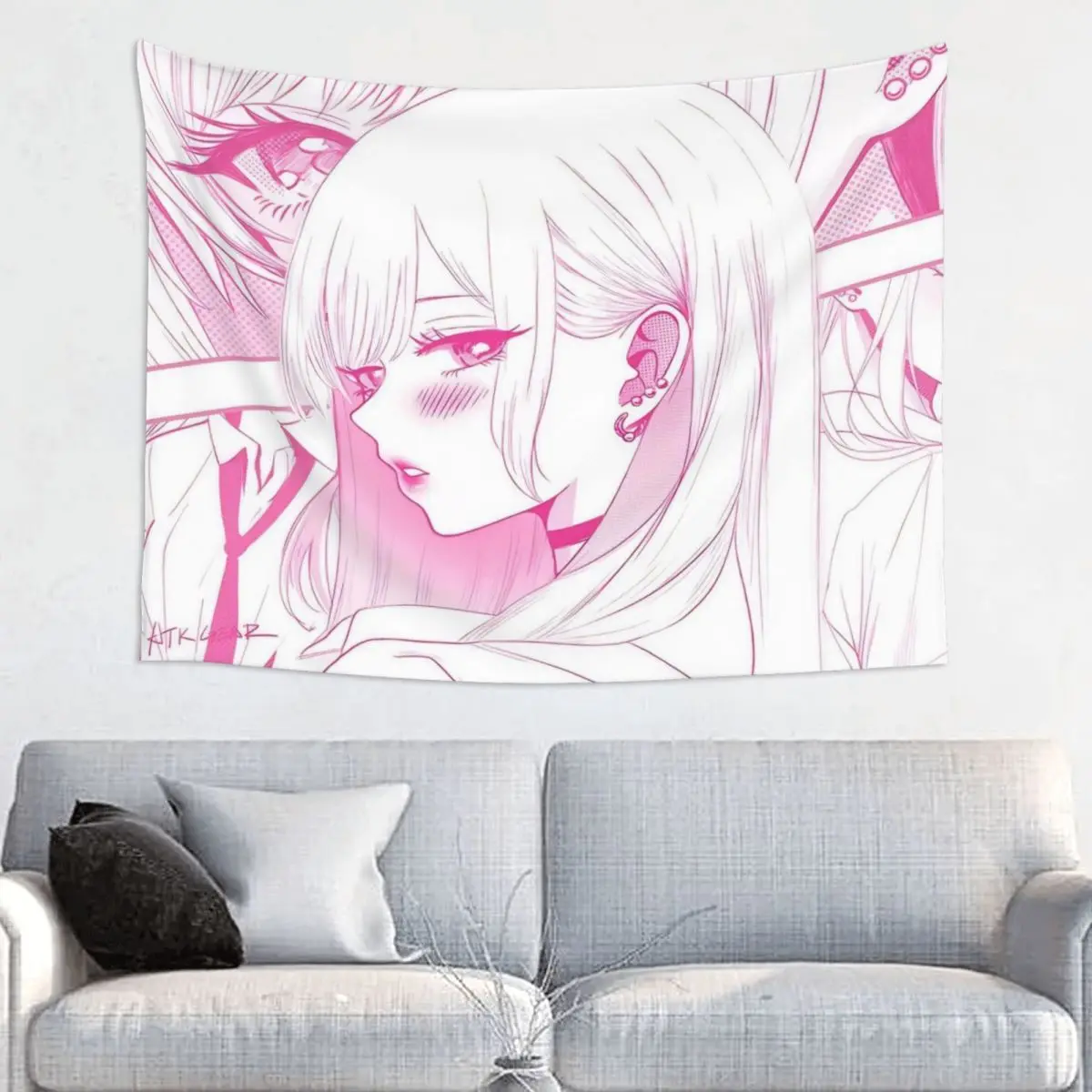Marin Kitagawa Anime Tapestry Wall Hanging Print  Tapestries My Dress-Up Darling INS Decoration Room Decor Tapiz ATK Dream