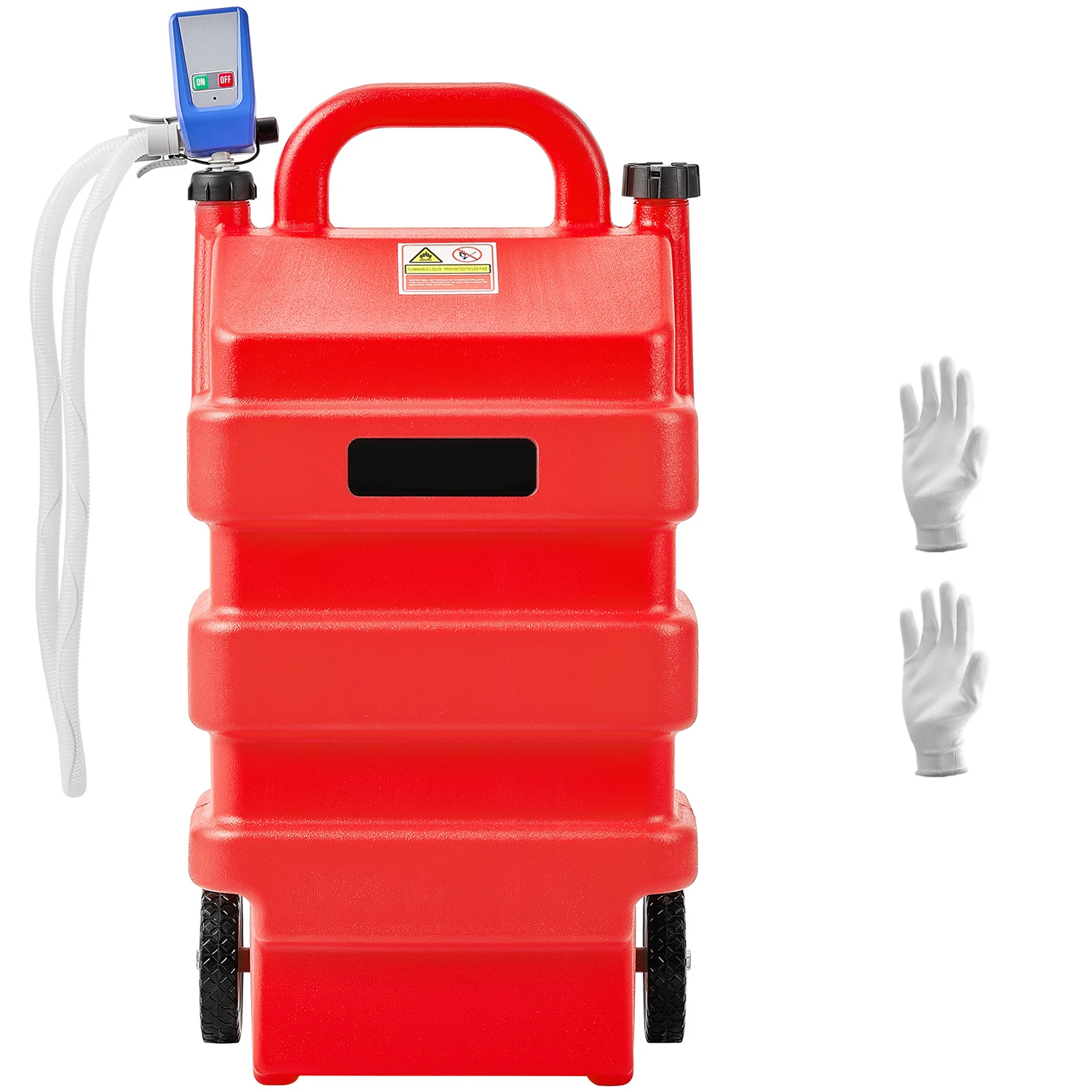 SucceBuy Tanica Portatile per Carburante da 16 Galloni con Pompa Elettrica per Trasferimento Carburante da 2,5 GPM e Ugello con Arresto Automatico, Serbatoio per Diesel e Benzina