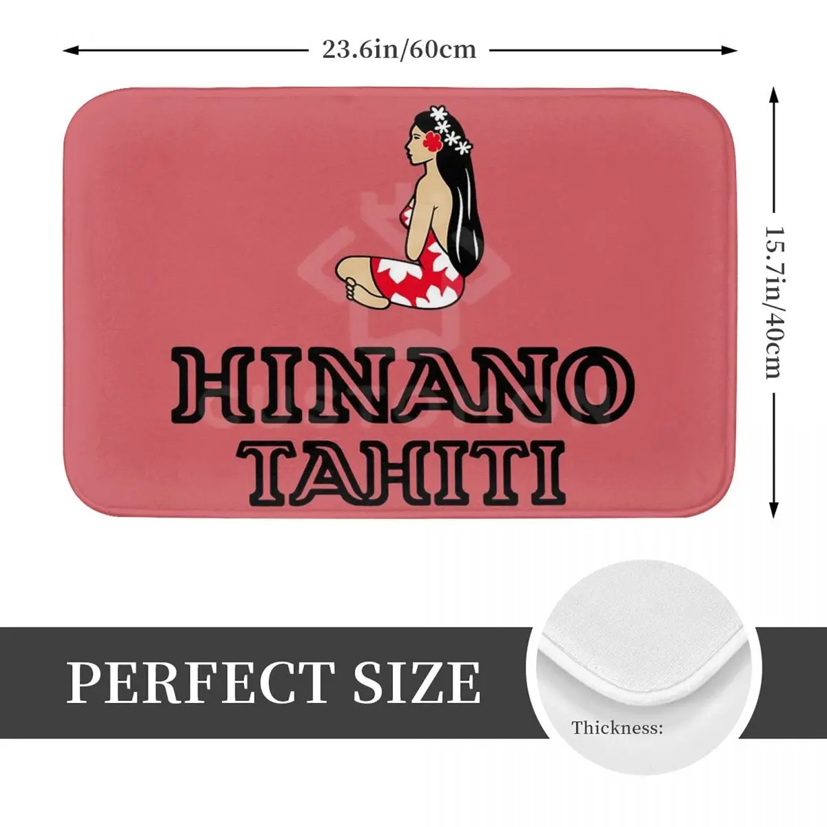 Hinano Tahiti Anti-slip Doormat Floor Mat Absorbent Mat Carpet Rug for Kitchen Entrance Home Bedroom Footpad Mats