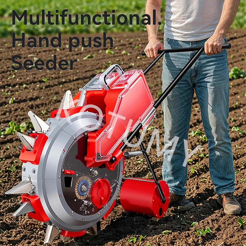 Hand Pushed Seeder for Peanuts Soybeans Corn and Grains Roller Corn Planter Precision Sowing