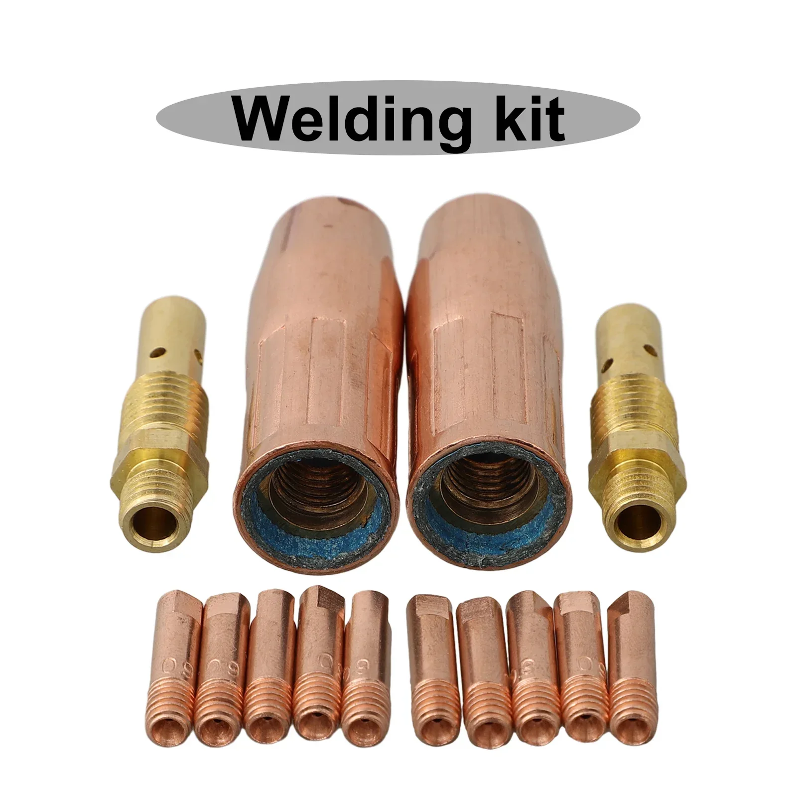 

0.035 MIG Welding Kit Professional 0035 MIG Welding Kit for 100L Contact Tip Gas Diffuser Nozzle 14pcs Included