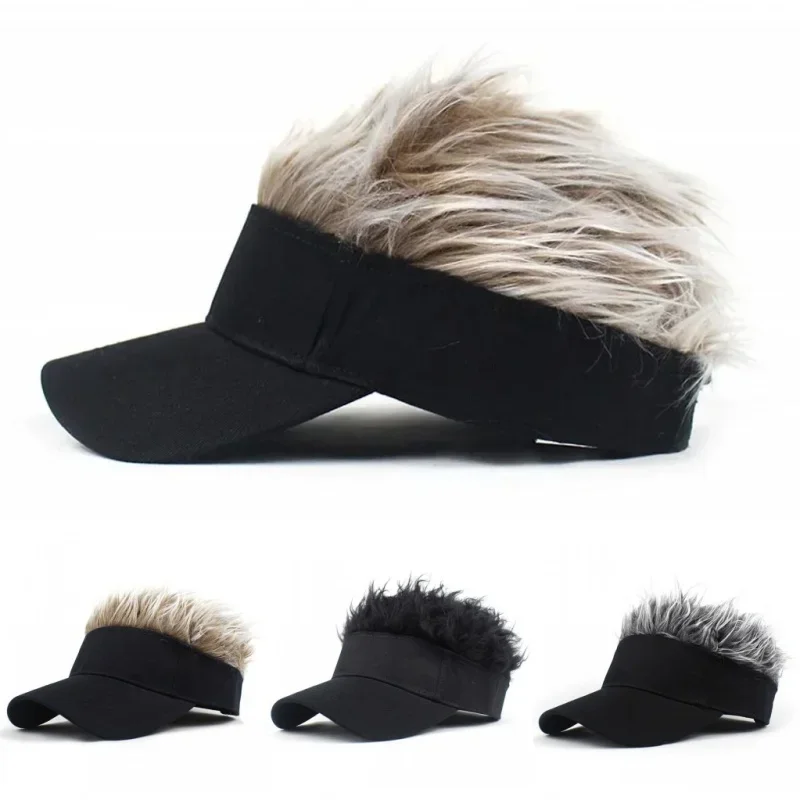 

Унисекс, парик с шипами, шляпа с париками с шипами, уличный солнцезащитный козырек, бейсболка, шляпа от солнца, необычная одежда, повседневный танцевальный козырек в стиле хип-хоп