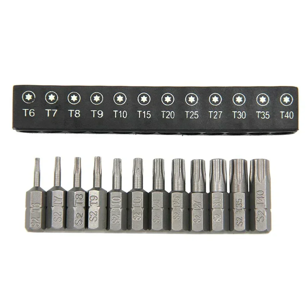 Essential Tool for For woodworking 12pcs Torx Screwdriver Bits Set T6T40 25mm Hex Shank Must Have for DIY Projects