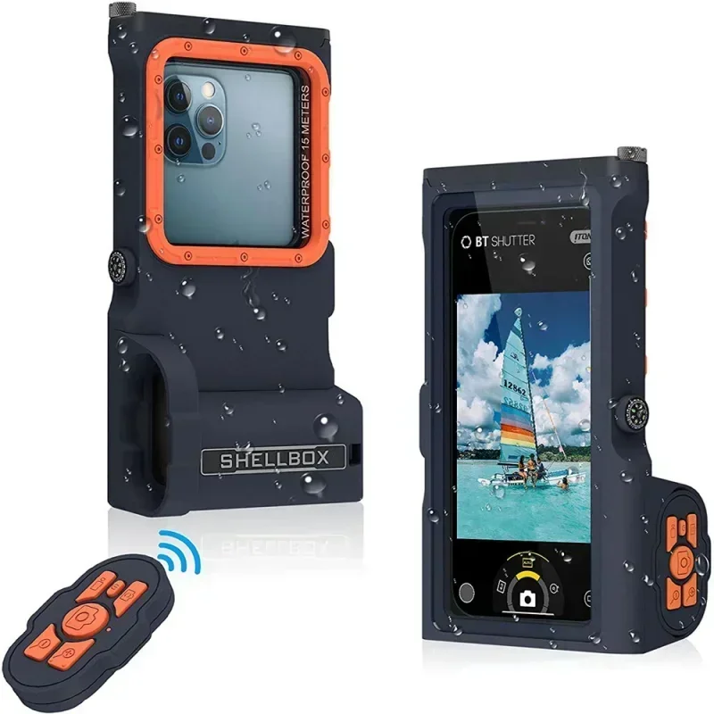 Professional 15m Diving Surfing Swimming Snorkeling Photo Video Bluetooth Waterproof Phone Case for Samsung Huawei Xiaomi iPhone