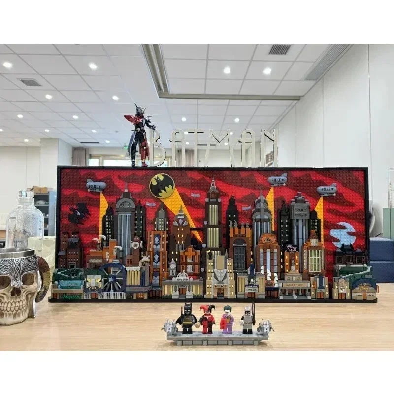 In Stock 2025 The Animated Series Gotham City Skyline Building Block Model Compatible 76271 Assembly Brick Toys for Boy