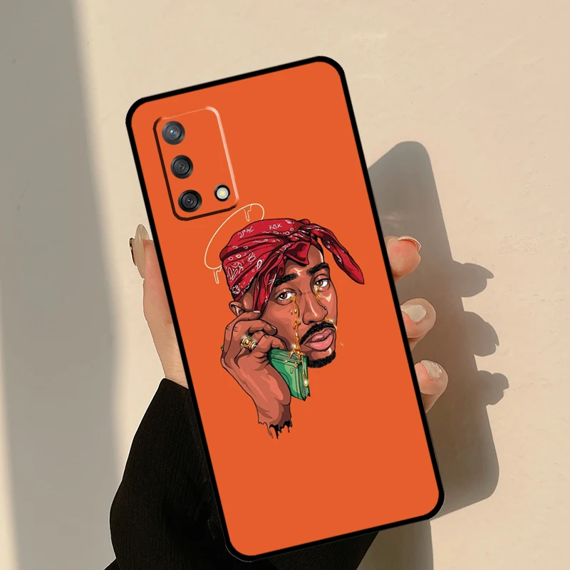 مغني الراب 2pac المغني توباك ل OPPO A74 A54 A94 A53S A54S A31 A5 A9 A52 A72 A91 A93 A96 A15 A17 A57 A77 حافظة هاتف