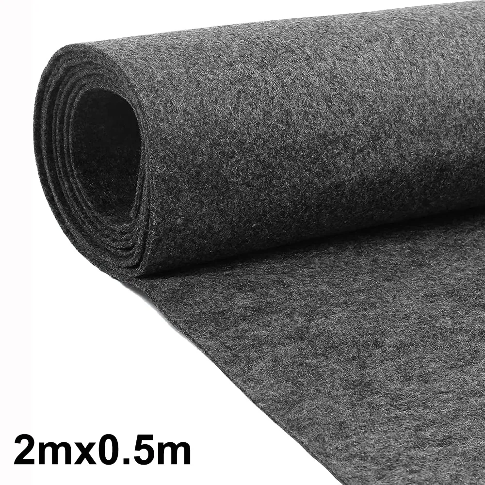 Automotive Innenraum Schwarz-Grauer Lautsprecherbox-Teppich Länge 1/2M Breite 0,5M Subwoofer Kofferraumauskleidung Filzstoff Lautsprechergittergewebe