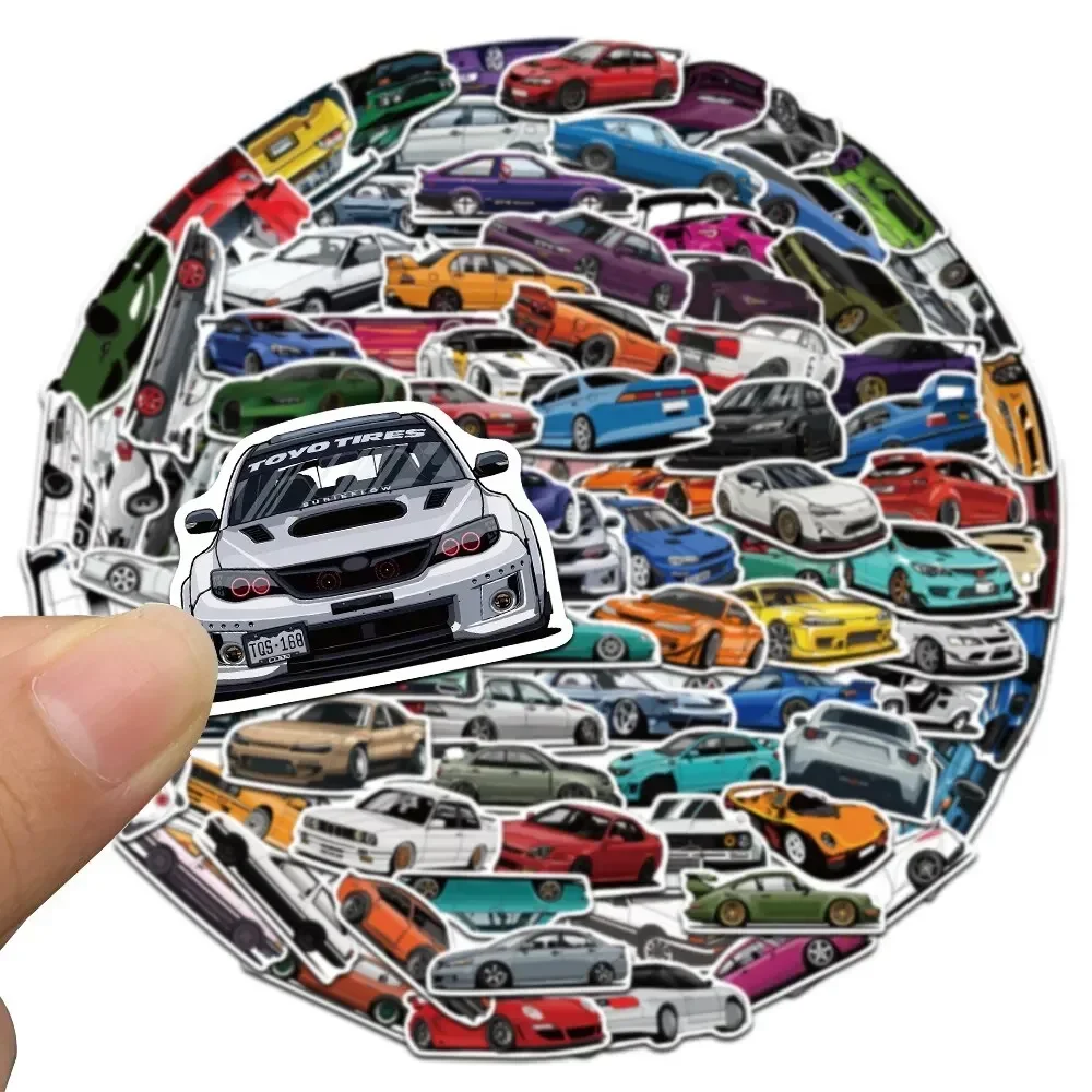 50PCS JDM Retrofit Racing Car Graffiti Stickers Laptop Guitar Luggage Bike Skateboard Waterproof Sticker Decal Kid Toy