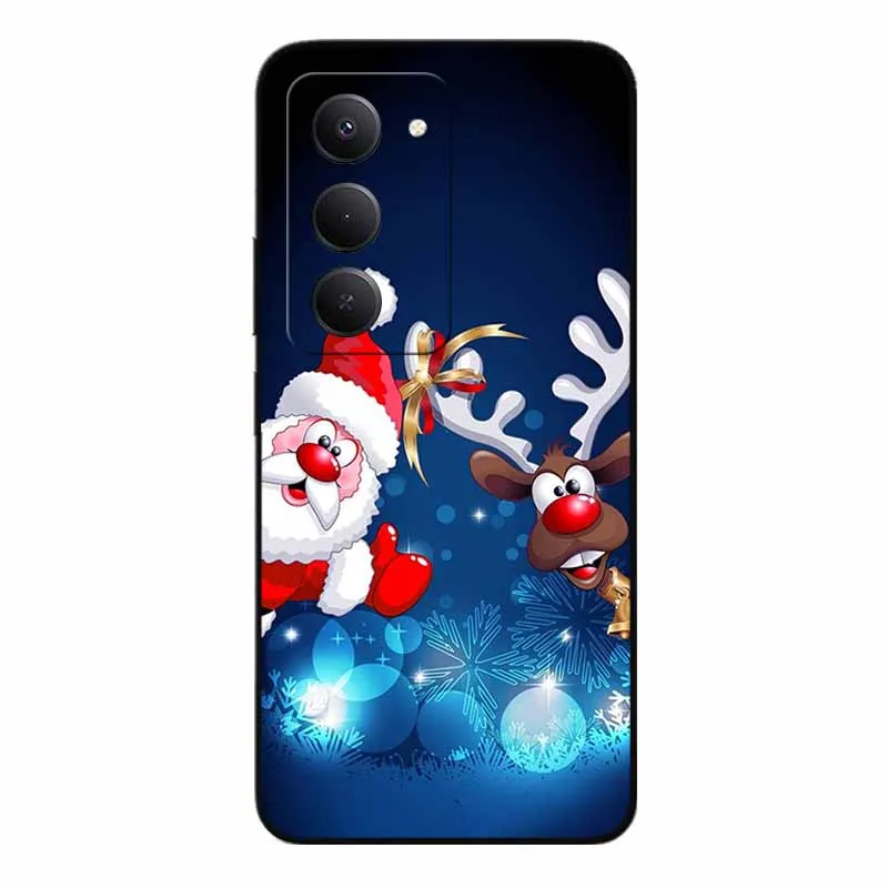 عيد الميلاد الهاتف Funda ل Redmi 15 5G 2025 حافظة لينة سوداء سيليكون الوفير ل Xiaomi Redmi 15 5G 4G الغطاء الخلفي Redmi15 4G Coque