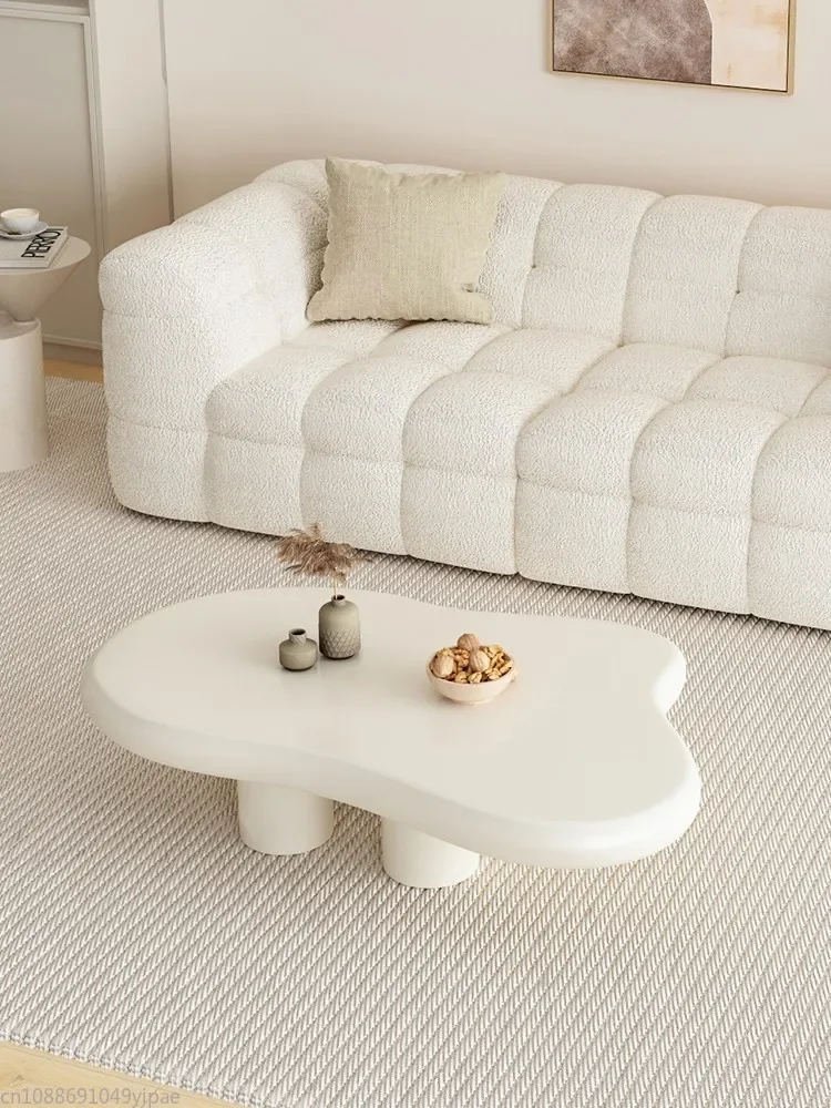 French Black Cloud Coffee Tea Table Cream Simple Modern Living Room Creative Irregular Light Luxury Side Table Furniture