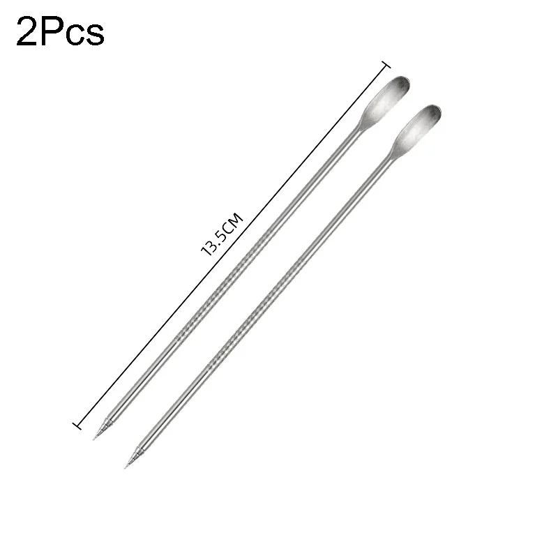 2Pcs 304 Stainless Steel Coffee Art Pen Barista Cappuccino Espresso Coffee Decorating Latte Art Pen Fancy Cafe Tool