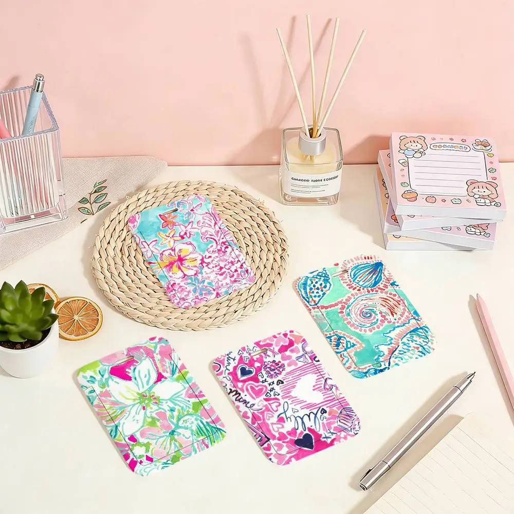 

Держатель для карт с логотипом L-Lilly, чехол для студенческих, банковских, проездных и рабочих карт, пластиковый чехол для карт P-Pulitzer-P.