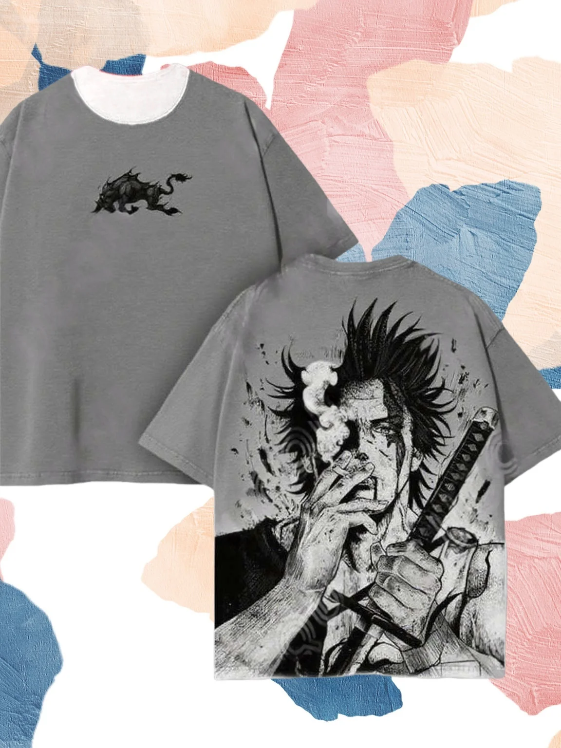 2026 Heißer Yami Sukehiro Graphic Black Clover Manga T-Shirt Neu Oversized für Herren und Damen Lässige Streetwear – Detail 10