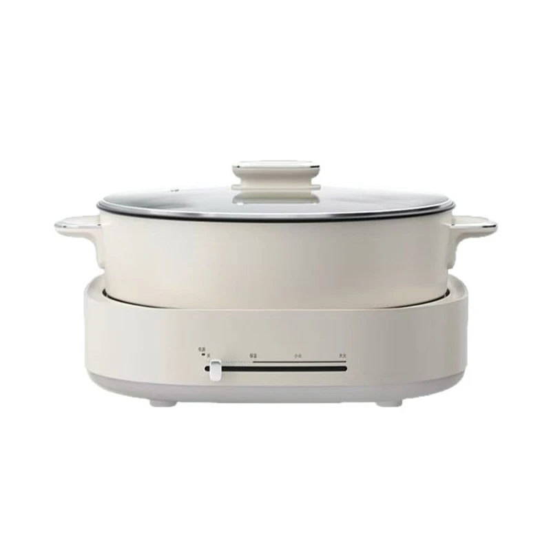 Household multi-functional, split electric hot pot, frying, frying, non-stick electric heating pot, electric cooking pot